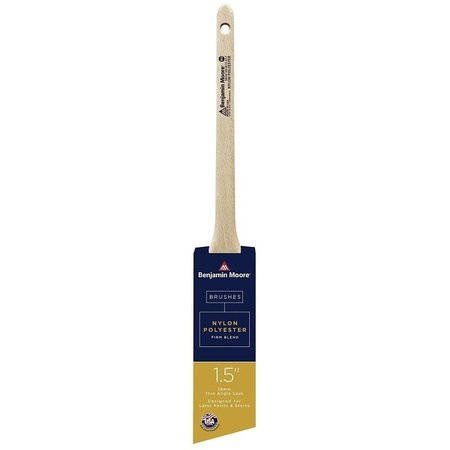 BENJAMIN MOORE Paint Brush, Firm Brush, 2316 in L Bristle, NylonPolyester Bristle, Thin Angle Sash Handle U61815-017